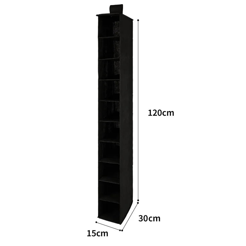 Hanging Shoe Organizer 10-Shelf Hanging Closet Organizers Storage Shoes Organizer Shelves Hanging Shoe Rack Holder for Bedroom