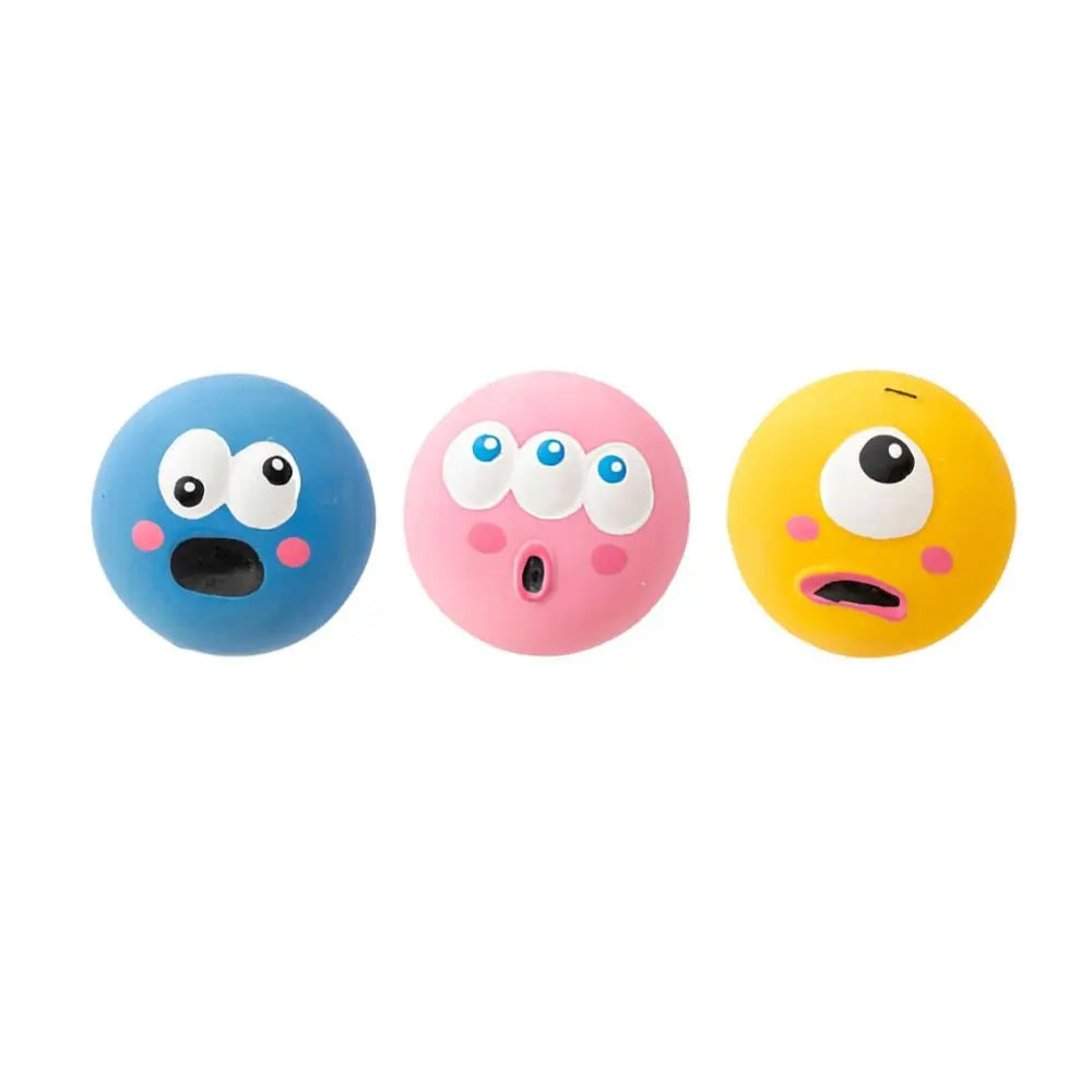 Cute Rubber Dog Squeaky Toys Creative Soft Pet Accessories Sound Squeeze Pet Bal Pet