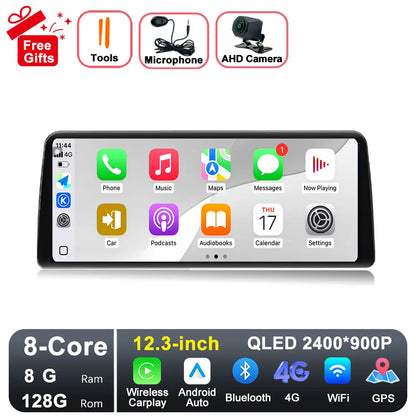 GPS Navigation Android 15 for Nissan Teana 2019-2021 DSP Stereo Bluetooth QLED Touch Screen WlFl 4G