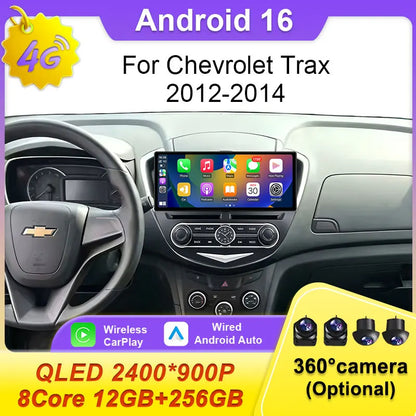 GPS Navigation Android 16 Car Radio For Chevrolet Trax 2012-2014 Head Unit Screen Multimedia Video Player Auto Stereo Carplay