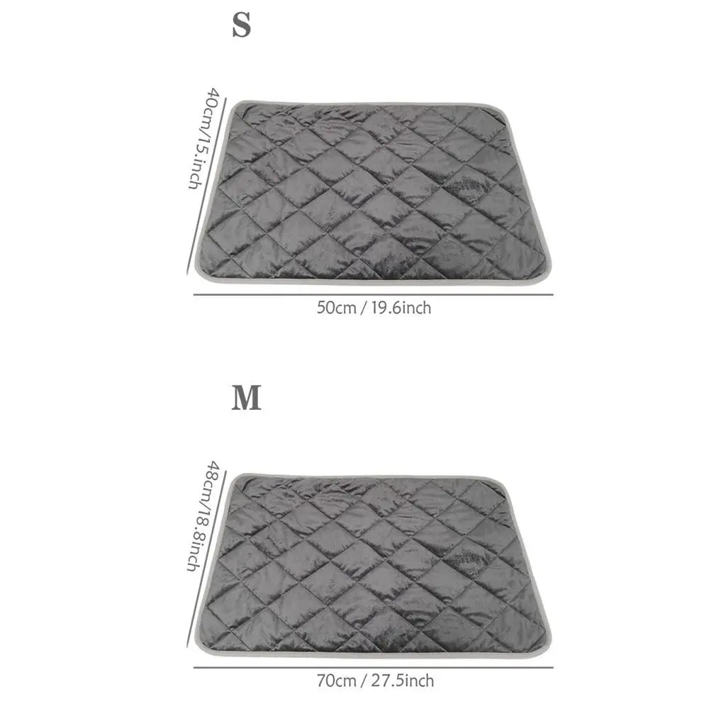 Pet Bed Mat Anti-Slip Self-Heating Dog Pad Thermal Folding Pet Sleeping Blankets Cozy Soft Dog Crate Pad for Cats and Dogs