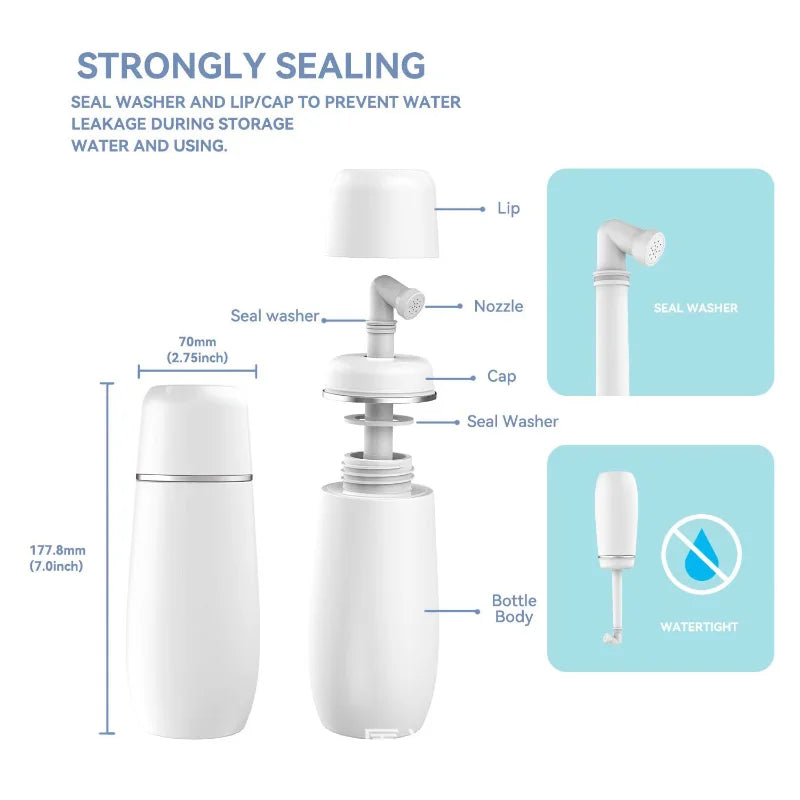 Portable Bidet for Travel Friendly Handheld Personal Peri Bottle 400ml Convenient Leakproof Design Personal Hygiene Cleaning