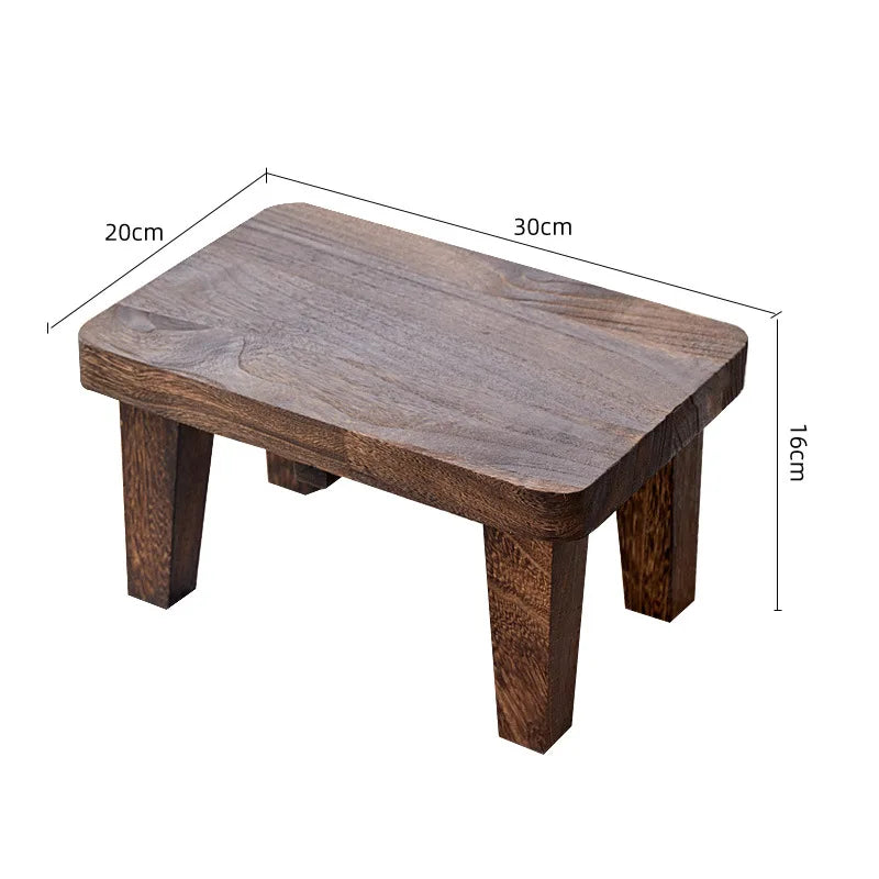 Household Living Room Stool Japanese Style Small Stools Adult Shoe Changing Stool Modern Minimalism Wooden Ottoman 가구