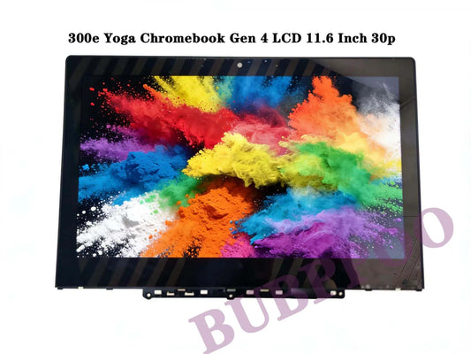 5D11C95908 5D11C95909 11.6" HD for Lenovo 300e Yoga Chromebook Gen 4 LCD Touch Screen Digitizer Assembly 30Pin