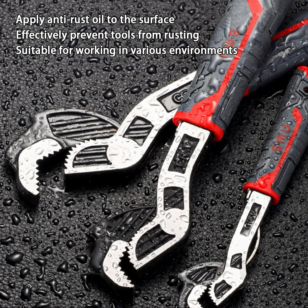 Multifunctional self-locking wrench adjustable wrench quick wrench adjustable pipe wrench plumber multifunctional hand tool