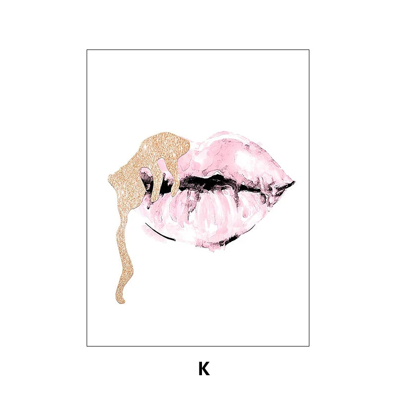 Fashion Makeup Pink Wall Art Women'S Perfume Canvas Painting Art Posters And Prints Home Decor Modern Sweet Flower Painting