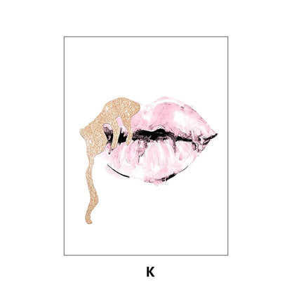 Fashion Makeup Pink Wall Art Women'S Perfume Canvas Painting Art Posters And Prints Home Decor Modern Sweet Flower Painting