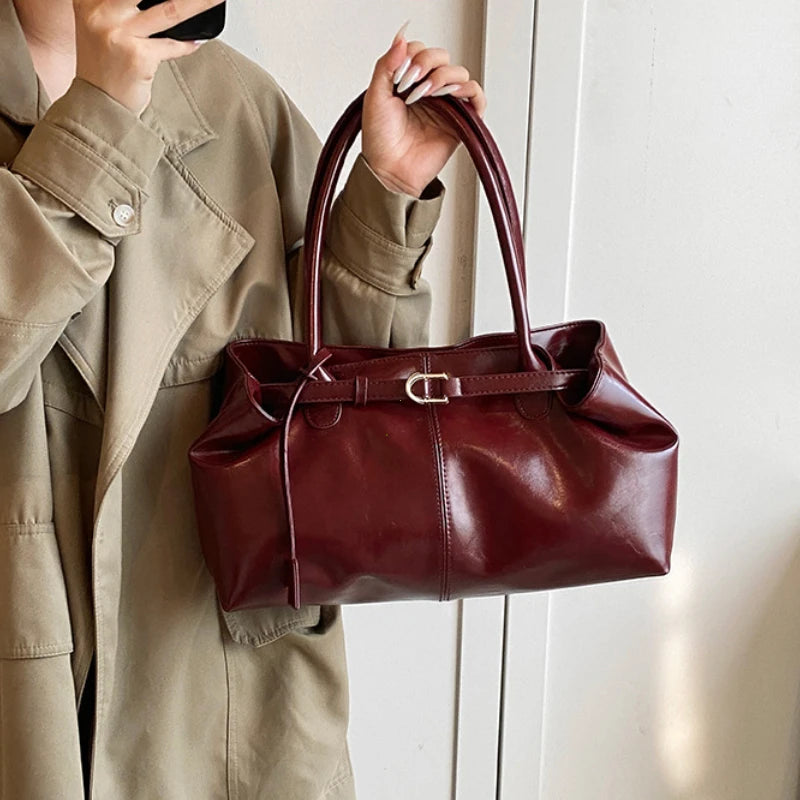 Vintage Handbag for Women Large Capacity 2026 New Underarm Commuting Bag Fashion Female Casual Single Shoulder Tote Bag Handbags