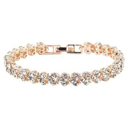 Elegant Bracelets for Women Chain Cubic Zircon Rhinestone Shiny Inlaid Bangle Bracelet Gifts Acier Inoxydable браслеты наруку