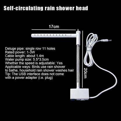 New Automatic Parrot Bird Bath Tub USB Electric Pet Circulating Water Bathtub Shower Fountain Pet Supplies
