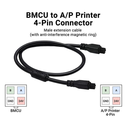 Bamboo Lab 4Pin Male to Male 3D Printer Auto Feed BMCU to AP Printer Multi-Colour Module Connection Cable 0.5M/1M For A1 A1mini