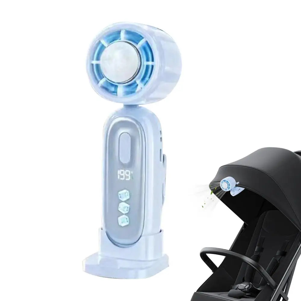 Portable Handheld Fan 199 Speed Cooling LED Display Mini Battery Operated Hand Held Fan For Travel Summer Camping Hiking Fishing