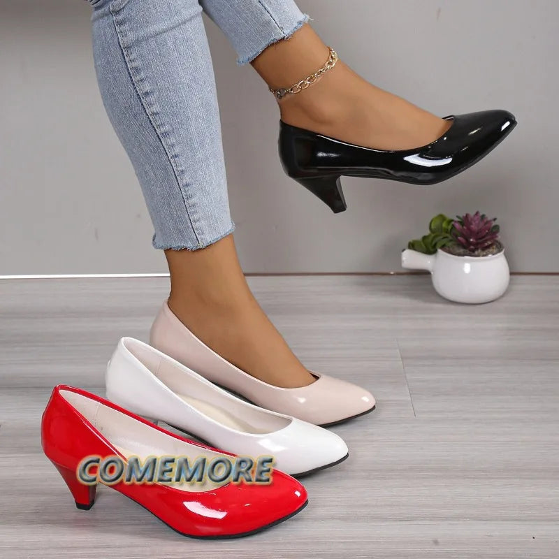 Women's High Heels Pumps Nude Shallow Mouth Women Shoes Fashion Office Work Wedding Party Shoes Ladies Shoes Summer Heels Woman