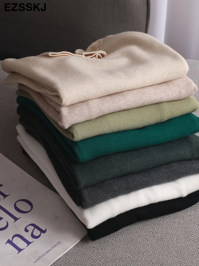 Basic Turtleneck Slim Cashmere Sweater Pullover Women Autumn winter thick warm Sweater For women Female Chic Jumpers top