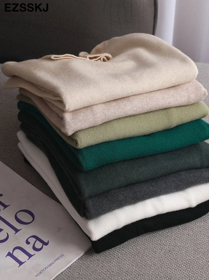 Basic Turtleneck Slim Cashmere Sweater Pullover Women Autumn winter thick warm Sweater For women Female Chic Jumpers top