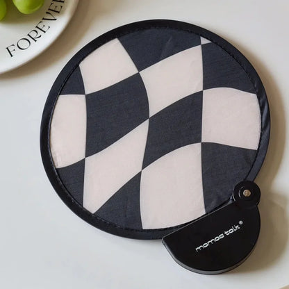 Portable Handheld Folding Fan with Storage Pouch - Compact Manual Cooling Fan Suitable for Summer, Travel, Beach & Parties