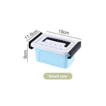 Plastic Storage Box with Cover Clothing Toy Organizer Baskets Multi-Purpose Colorful Stackable Containers Storage Bins Baskets