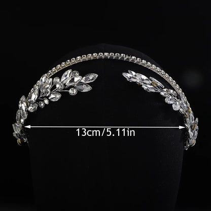 Silver Trendy Handmade Bridal Hair Accessories Princess Queen Crown Wedding Head Jewelry Flower Tiare Headdresses For Women