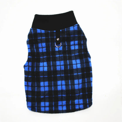 Warm Winter Dog Clothes Fleece Vest for Dog Puppy Fleece Clothing Soft Plaid Costume Doggy Autumn Winter Animal Pet Jacket Coat