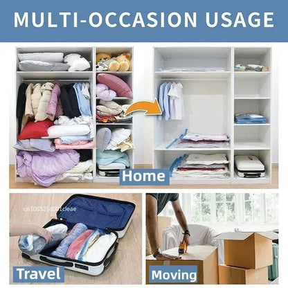 Vacuum Storage Bags,for Bedding,Pillows,Towel,Clothes Space Saver Travel Storage Bag,With Hand Pump,Vacuum Bag Package