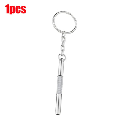 Steel Glasses Screwdriver Eyeglass Screwdriver Watch Repair Kit with Keychain Portable Hand Tools Precision Screwdriver Tools