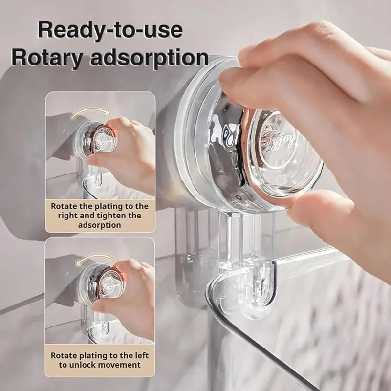 Shower Caddy Suction Cup Storage Rack Clear Acrylic Shower Shelves Glacier Water Ripples Corner Shelf For Bathroom Accessories