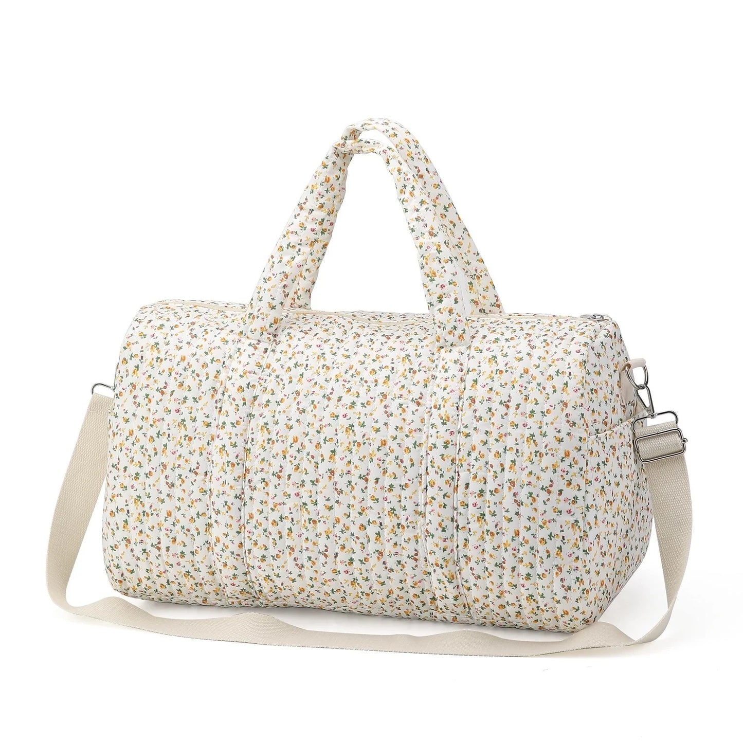 Large Capacity Mommy Bag Travel Tote Bag for Women Baby Diaper Bag Floral Print Multifunctional Crossbody Bag