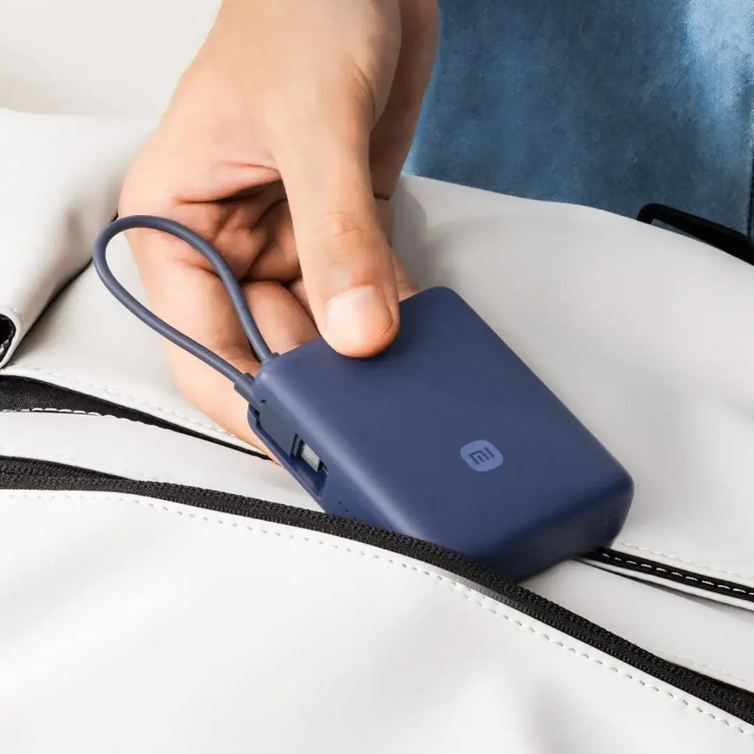 Xiaomi 10000mAh 33W Two-Way Fast Charging Portable External Battery Power Bank with Built-in USB-C Cable Compatible with iPhone