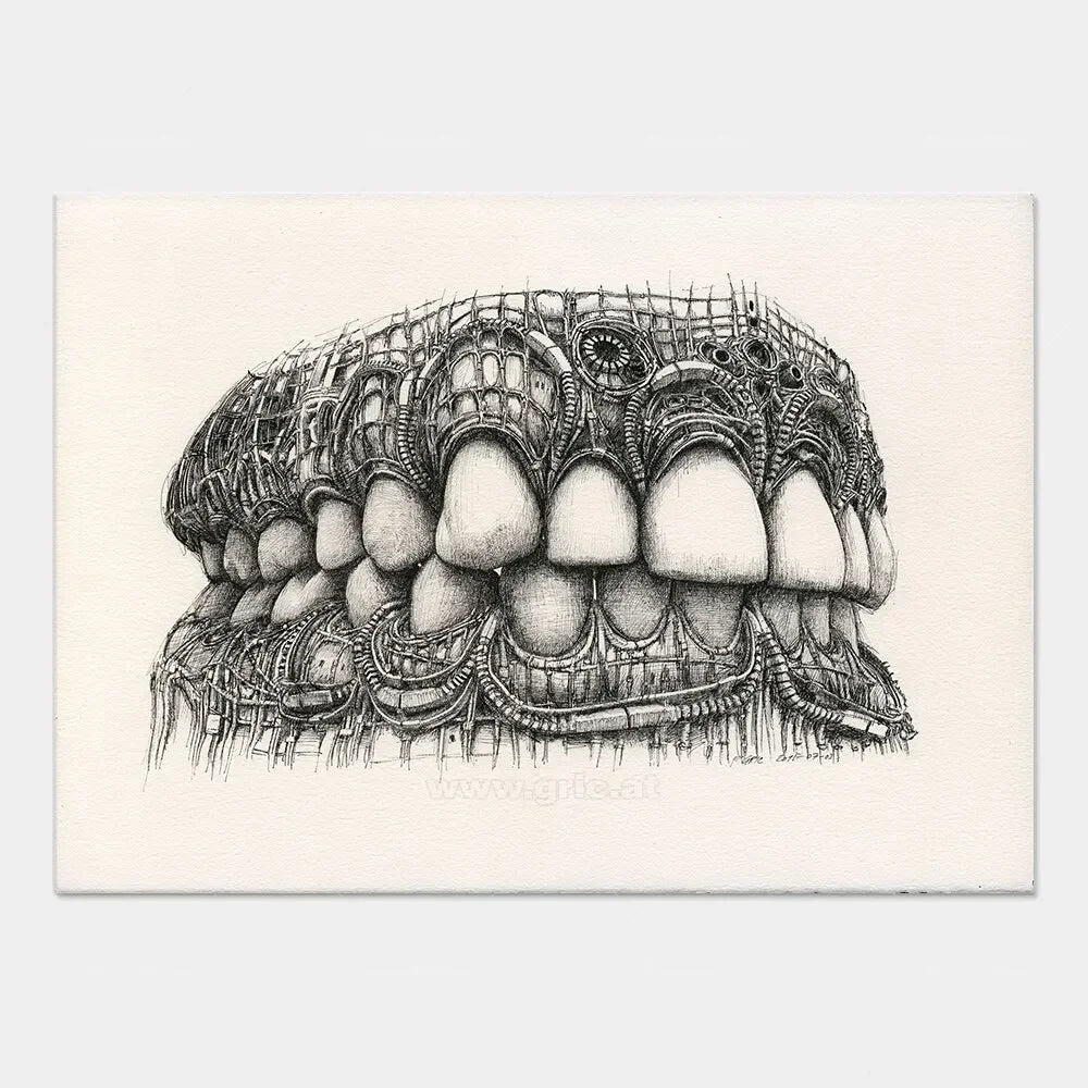 Modern Dental Art Teeth Canvas Painting for Home Living Room  Bedroom Wall Decor Stylish Poster Print