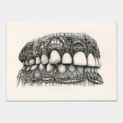 Modern Dental Art Teeth Canvas Painting for Home Living Room  Bedroom Wall Decor Stylish Poster Print