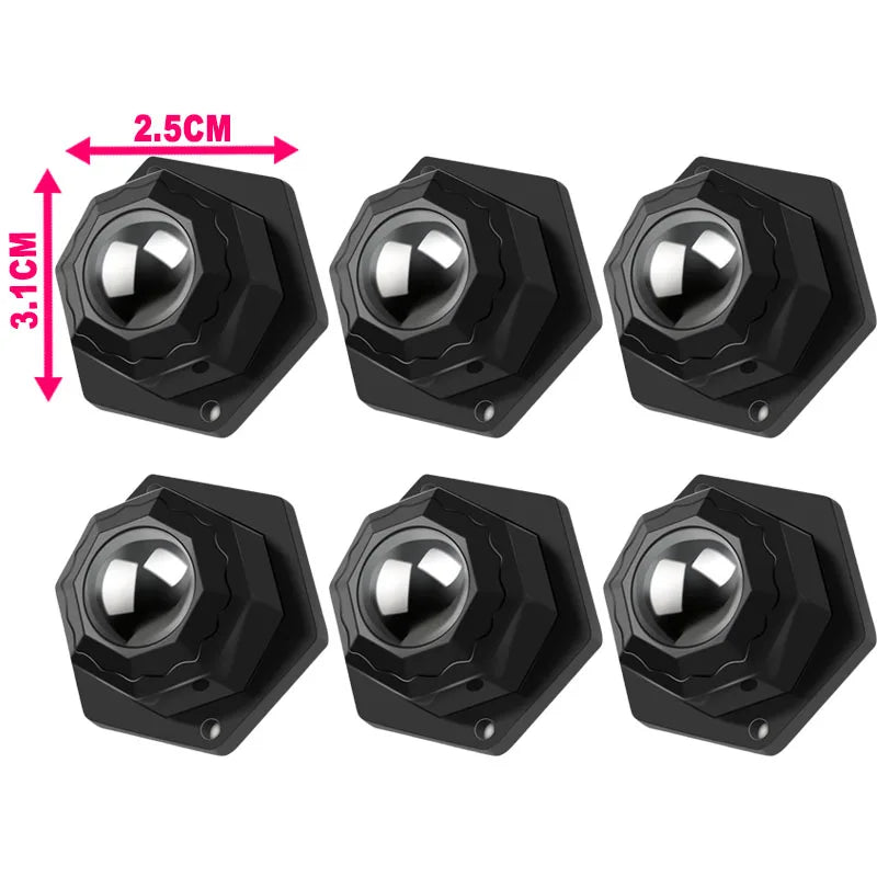 Self Adhesive Caster Wheels Appliance Rollers Appliance Sliders for Kitchen 360° Swivel Universal Wheel Mini Small Kitchen