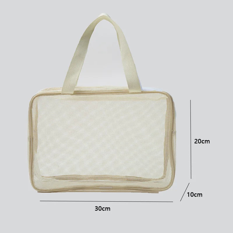 HOMEFISH Mesh Shower Caddy Tote Bag Cosmetic Storage Bag Multifunctional Shower Bag Large Capacity Portable Toiletry Organizer