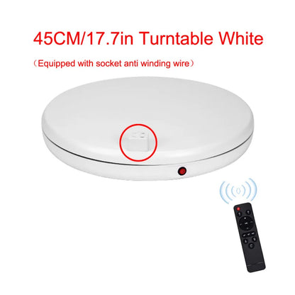 45CM/17.7in Motorized Rotating Display Stand Display Base 360°Rotatable Electric Potography Turntable for Products Display Live