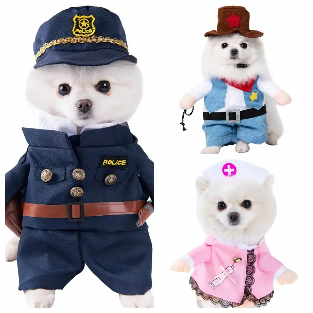 Easy To Wear Halloween Pet Costume Soft Fabric Funny Dog Cosplay Clothing Pet Supplies Uniform Kitten Puppy Costume
