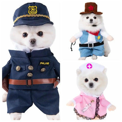 Easy To Wear Halloween Pet Costume Soft Fabric Funny Dog Cosplay Clothing Pet Supplies Uniform Kitten Puppy Costume