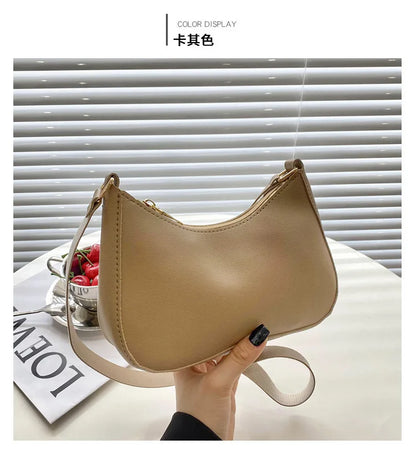 Fashionable and Trendy Solid-color Handbags Simple and New Small Square Bag Stylish and High-quality Single-shoulder Armpit Bags