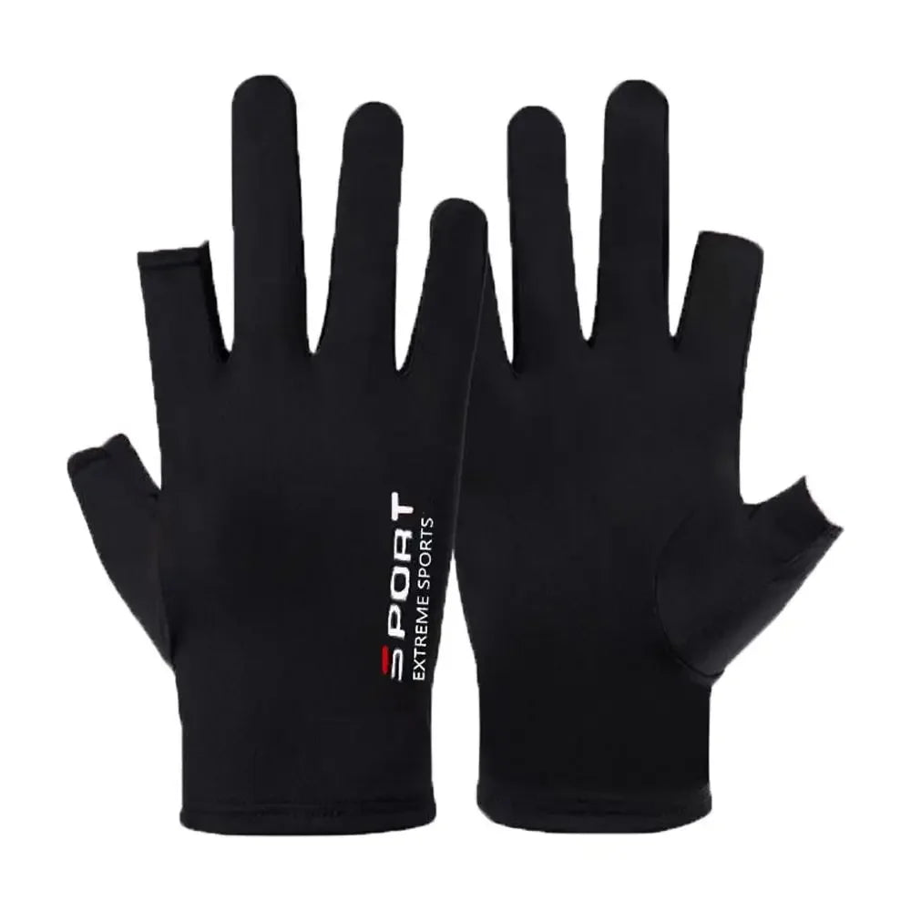 Sun Protection Gloves Half Finger Gloves Ice Silk Screen Gloves Men Fishing Gloves Women Gloves Summer Sunscreen Gloves