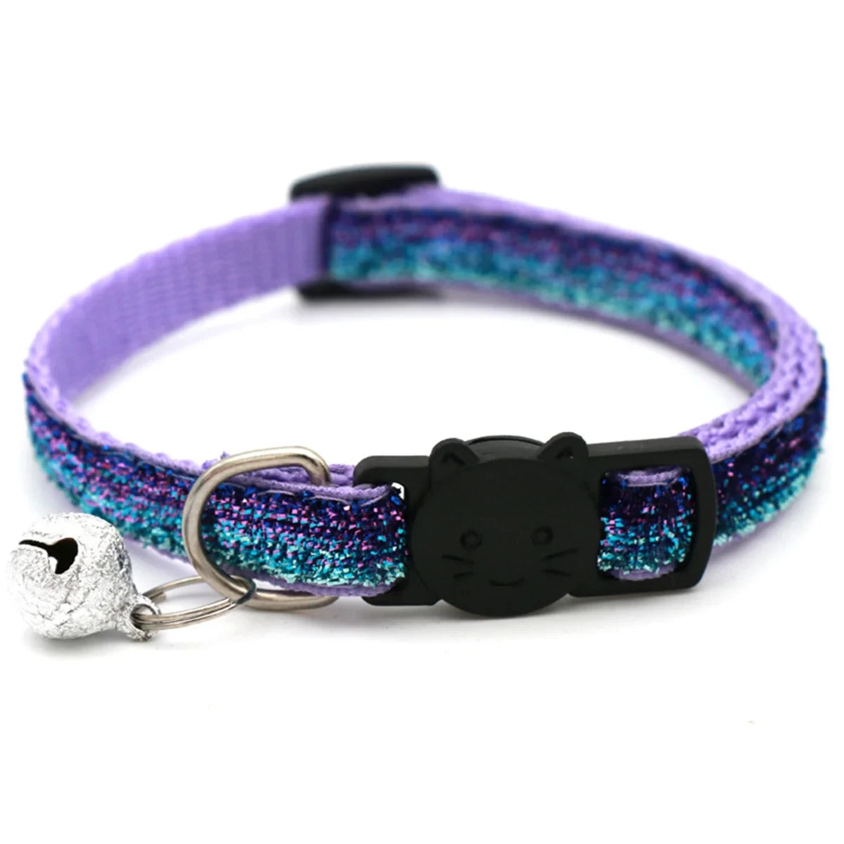 Cat Collar Adjustable with Bell Breakaway Adjustable Kitten Cat Sequin Collar Neck Strap Cat Pet Supplies Puppy Accessories