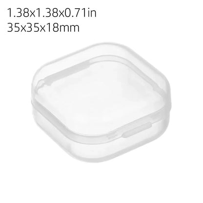 1Pcs Plastic Transparent Storage Box Small Items Sundries Jewelry Organizer Case Beads Container Pill Chip Box Tools Accessories
