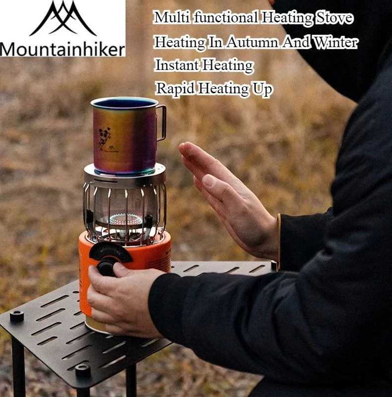 MOUNTAINHIKER Portable 2000W Gas Heater Gas Outdoor Camping Stove Heating Cooker for Ice Fishing Camping Hiking Tent Gas Heater
