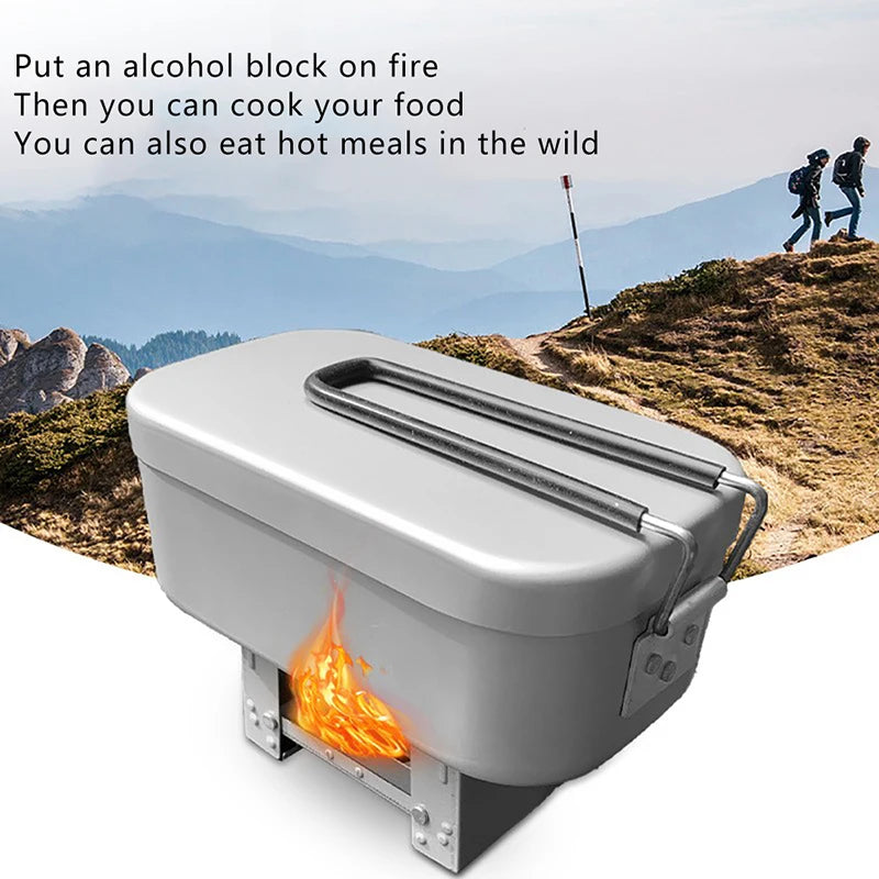 Foldable Portable Outdoor Camping Solid Alcohol Stove Mini Cooking Stove