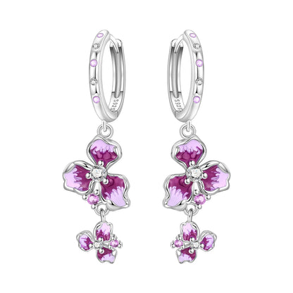 MISEFF S925 Sterling Silver Earrings Multiple Styles Exquisite Flower Earrings Original Fashion Jewelry Birthday Gift For Women