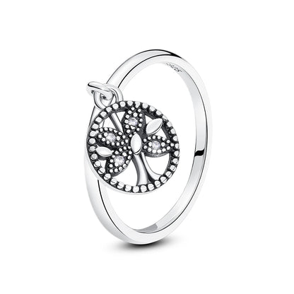 925 Sterling Silver Rings For Women Original Crown Love Heart Wishbone Engagement Wedding Rose Gold Crystal Ring Luxury Jewelry