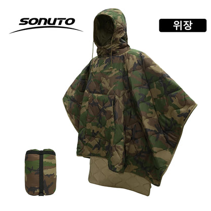 Compact Waterproof Bivy Bag Comfortable Portable Sleeping Shelter Synthetic Fiberfill Insulated for One Person Outdoor