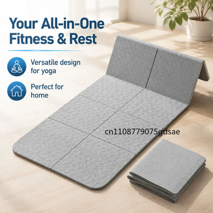 Foldable Yoga Mat Mute Eco Friendly Folding Travel Fitness Exercise Double Sided Non-Slip For Pilates & Floor Workouts Dance