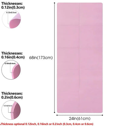 4mm Anti-Slip Yoga Mat Portable Fitness Workout Mat For Pilates Home Gym Ladies Exercise
