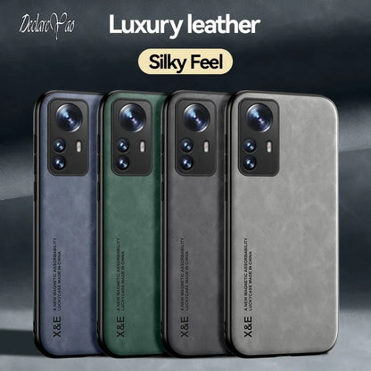 DECLAREYAO Slim Suede Leather Hard Coque For Xiaomi Mi 14T 13T 12T 11T 10T 9T 15 Pro 14 Ultra 13 12 12X 12S 11 Lite Case Cover