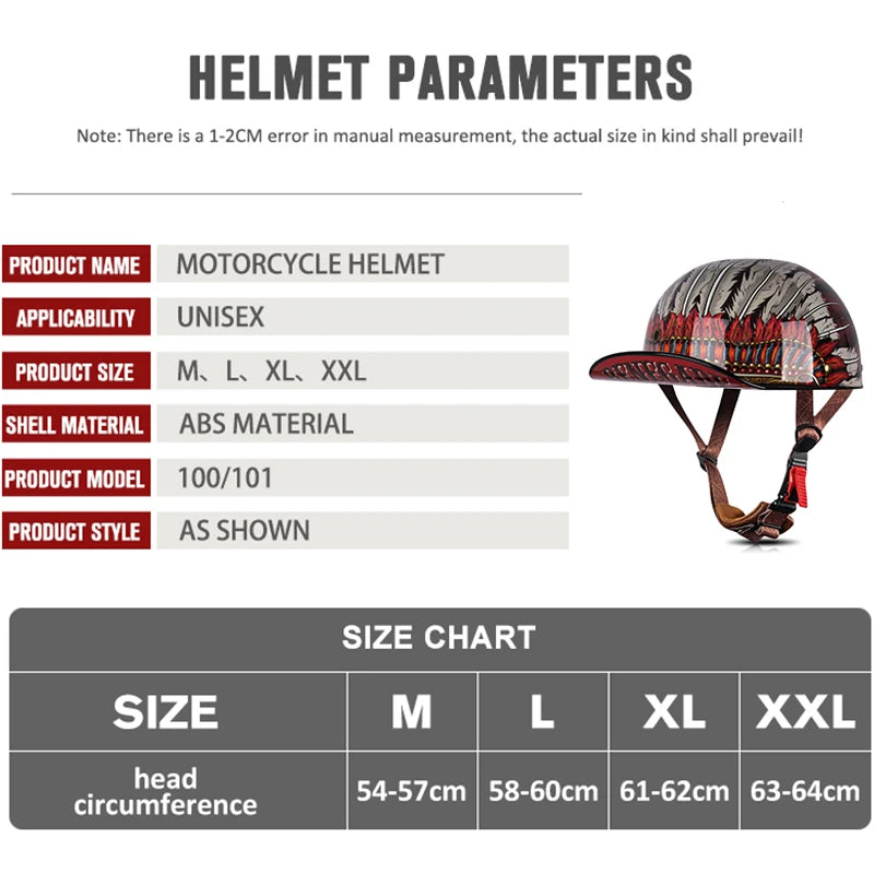 Motorcycle Helmet Electric Vehicle Riding Locomotive for Retro Half Helmet Four Seasons Universal Helmet Helmet