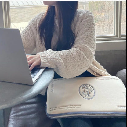 Ins Simple Letter Tablet Bag Computer Case for Ipad Pro 11 12.9 Air4 5 10th Protective Case Macbook Dell Lenovo 14 15.6'' Bag