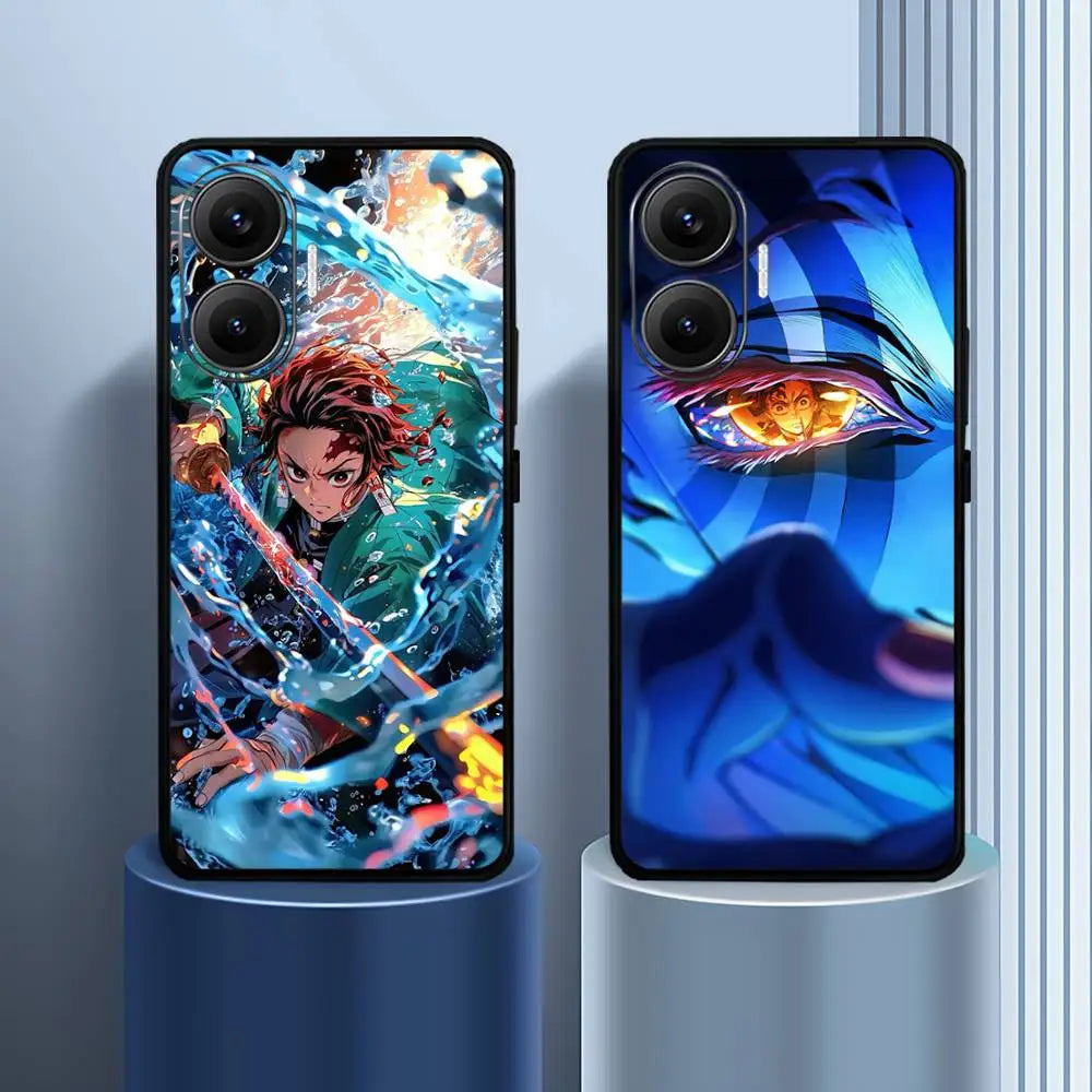 Anime Demon Slayer Phone Case For Xiaomi Mi 5X 8 9 10 11 12 Lite Pro 10T PocoX3pro PocoM3 Note 10 Pro Lite